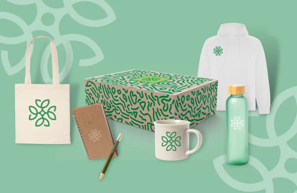 enfoque ecológico en tendencias de diseño de marca con gift box eco