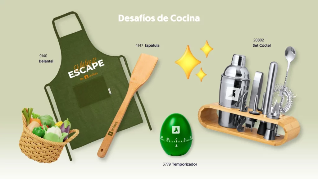 Merchandising para desafíos de cocina