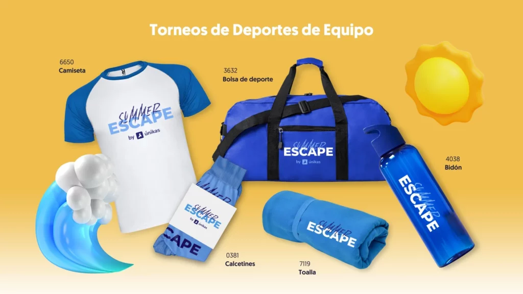 Merchandising para practicar deportes de equipo