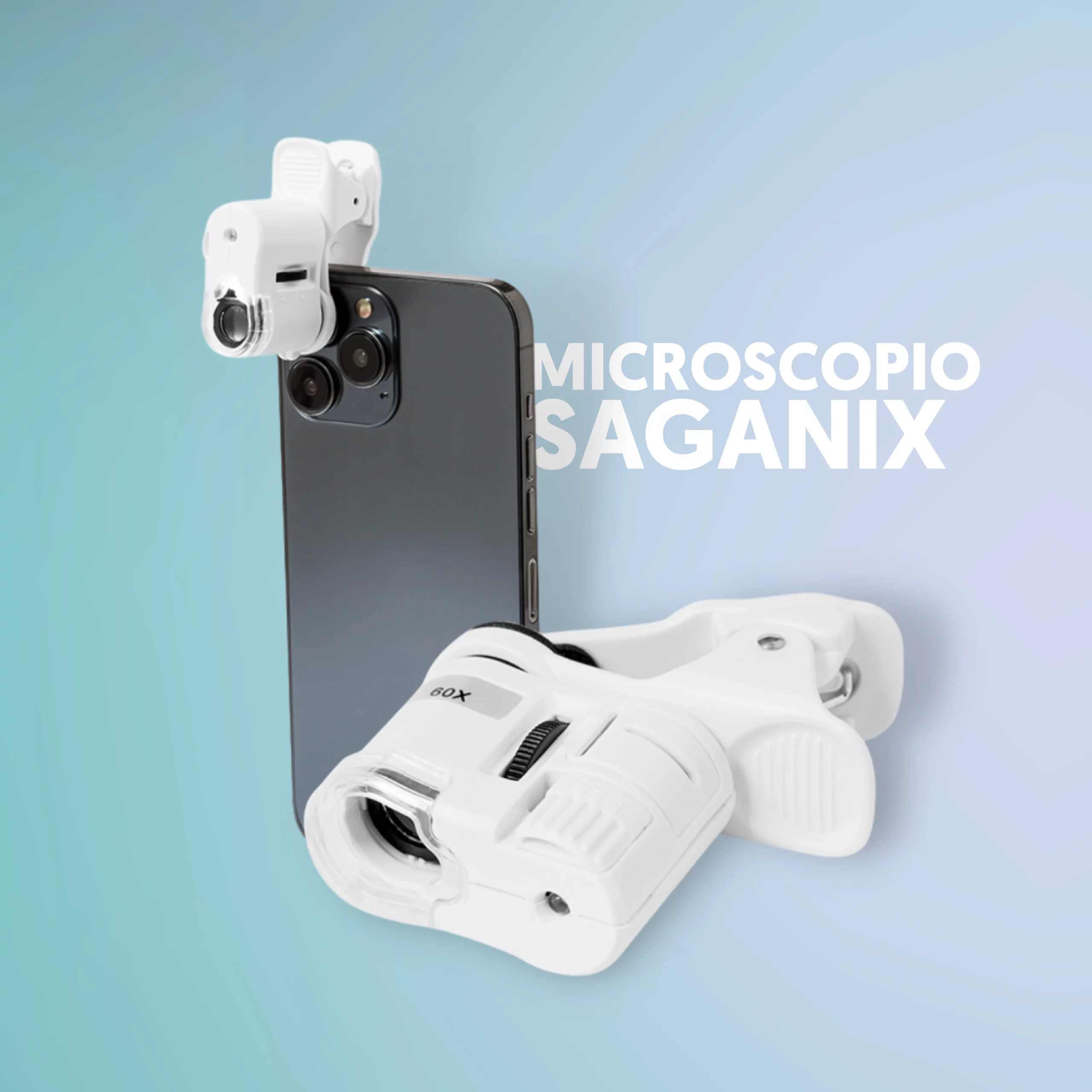 microscopio saganix blanco producto de agricultura destacado