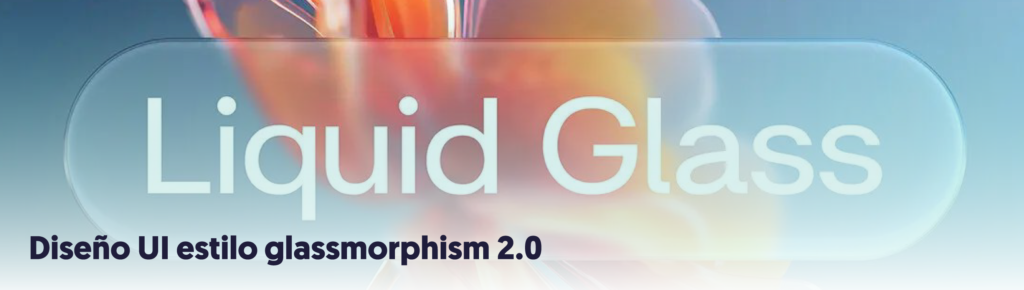 Banner diseño ui estilo Glassmorphisim del blog unikas