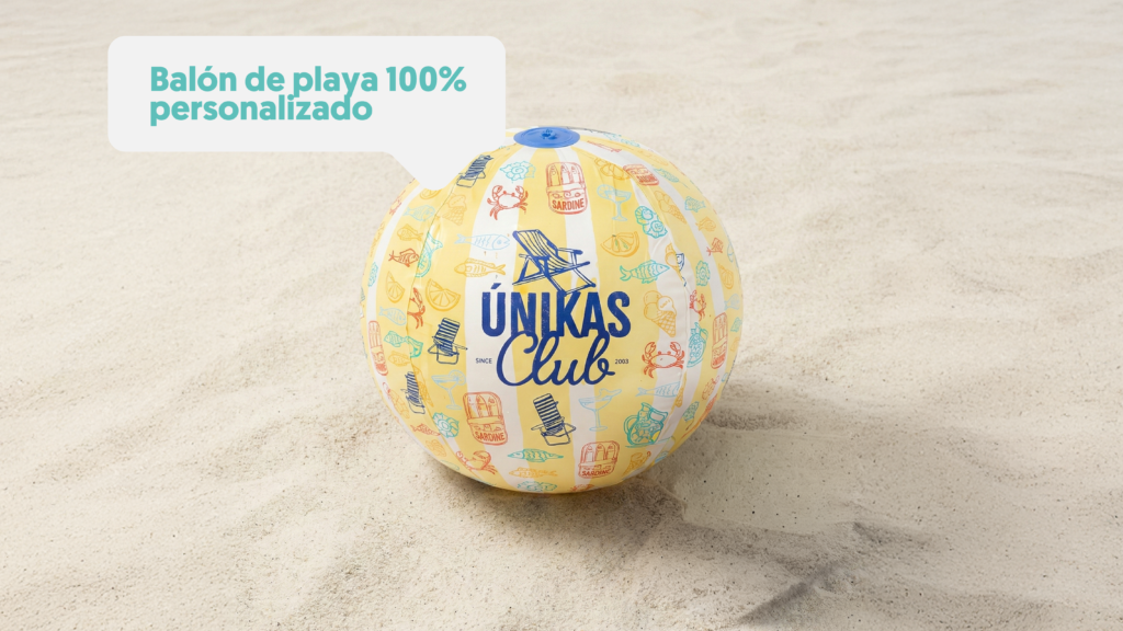 Pelota personalizada por únikas club en la arena
