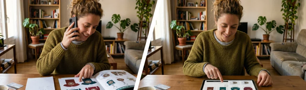 la evolución de como se gestionaban antes las ventas y ahora. Antes era manual y ahora automático