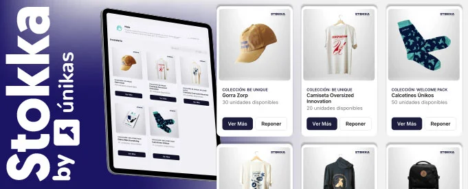 portal de stokka con la selección de productos