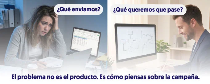 lo que enviamos.y lo que queremos que pase. El problema no suele ser el producto