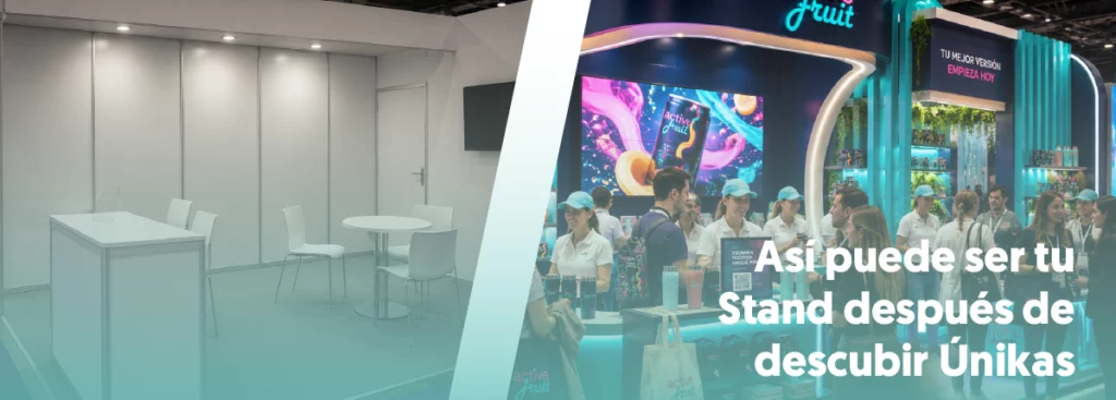 banner así puede ser tu stand después de descubrir únikas de uno simple a uno complejo con únikas