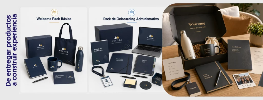banner evolución cultural con un welcome pack básico vs otro pack onboarding premium