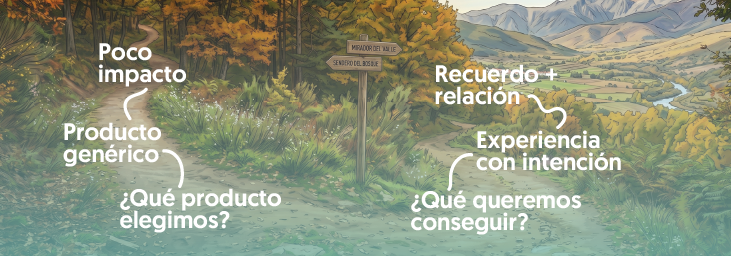 banner visual con dos caminos diferentes a tomar