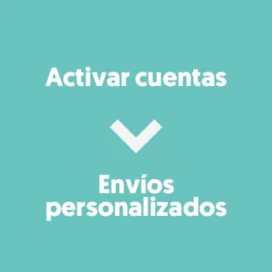 carrusel activar cuentas con envios personalizados