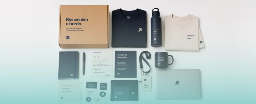 kit de onboarding con todos los elementos necesarios para un kit de onboarding