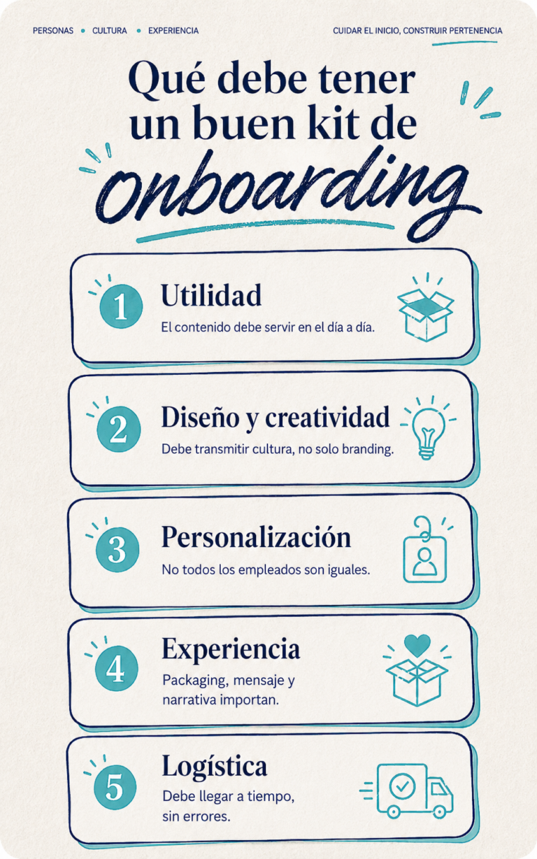 que debe tener un buen kit de onboarding con cinco pasos