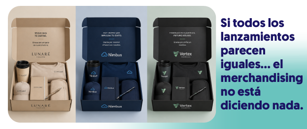 tres cajas idénticas para tres marcas completamente distintas