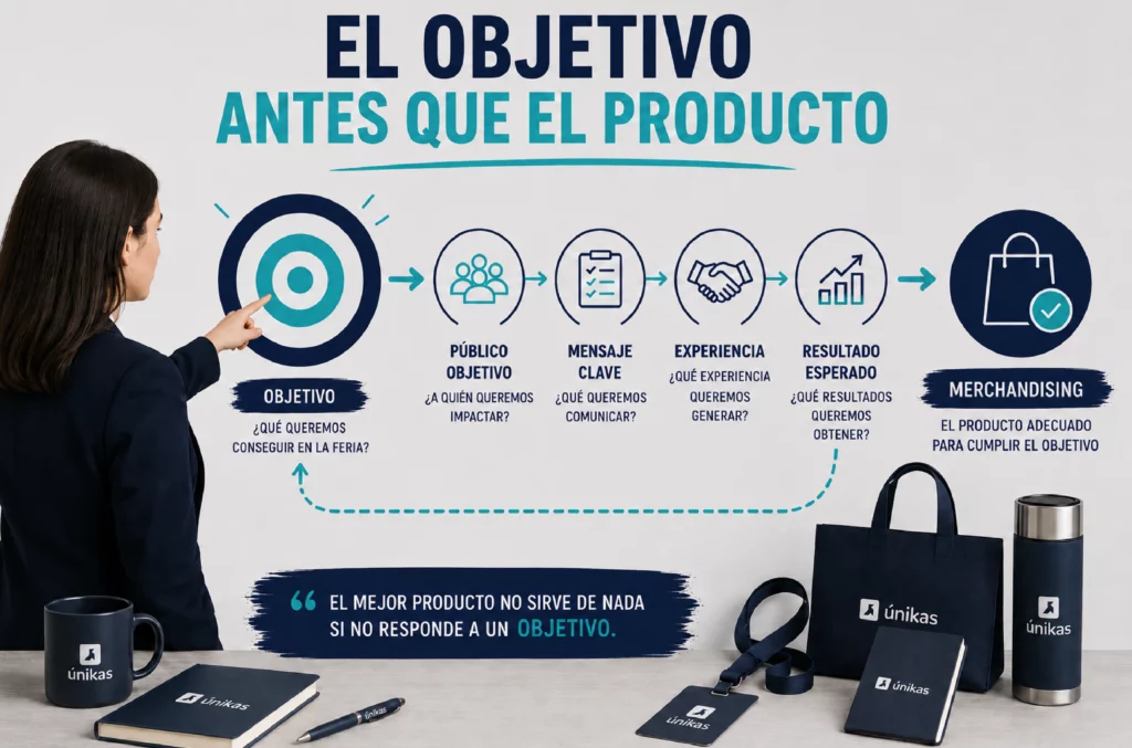 el objetivo antes que el producto la linea de tareas que llevan a ese merchandising