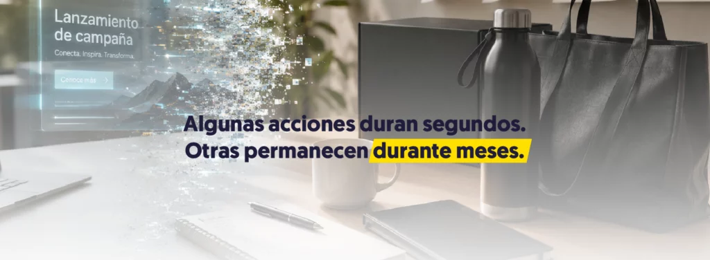 algunas acciones duran segundos otras permanecen durante años un email vs merchandising físico