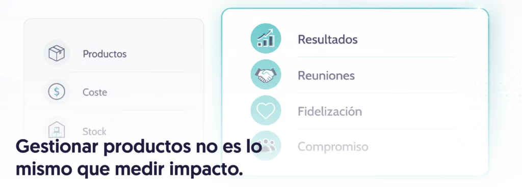dos cuadros de mandos distintos para gestionar los productos