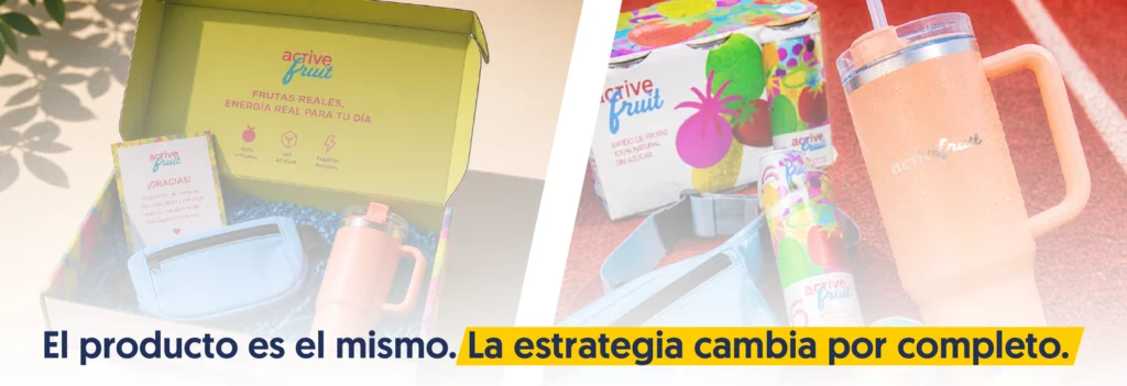 el mismo producto pero cambia la estrategia y se presenta de otra forma