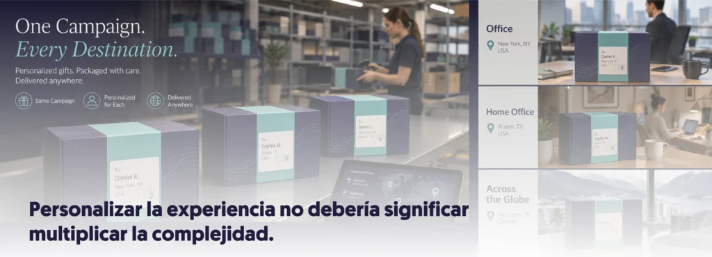 Centro logístico donde salen varios paquetes a diferentes sitios
