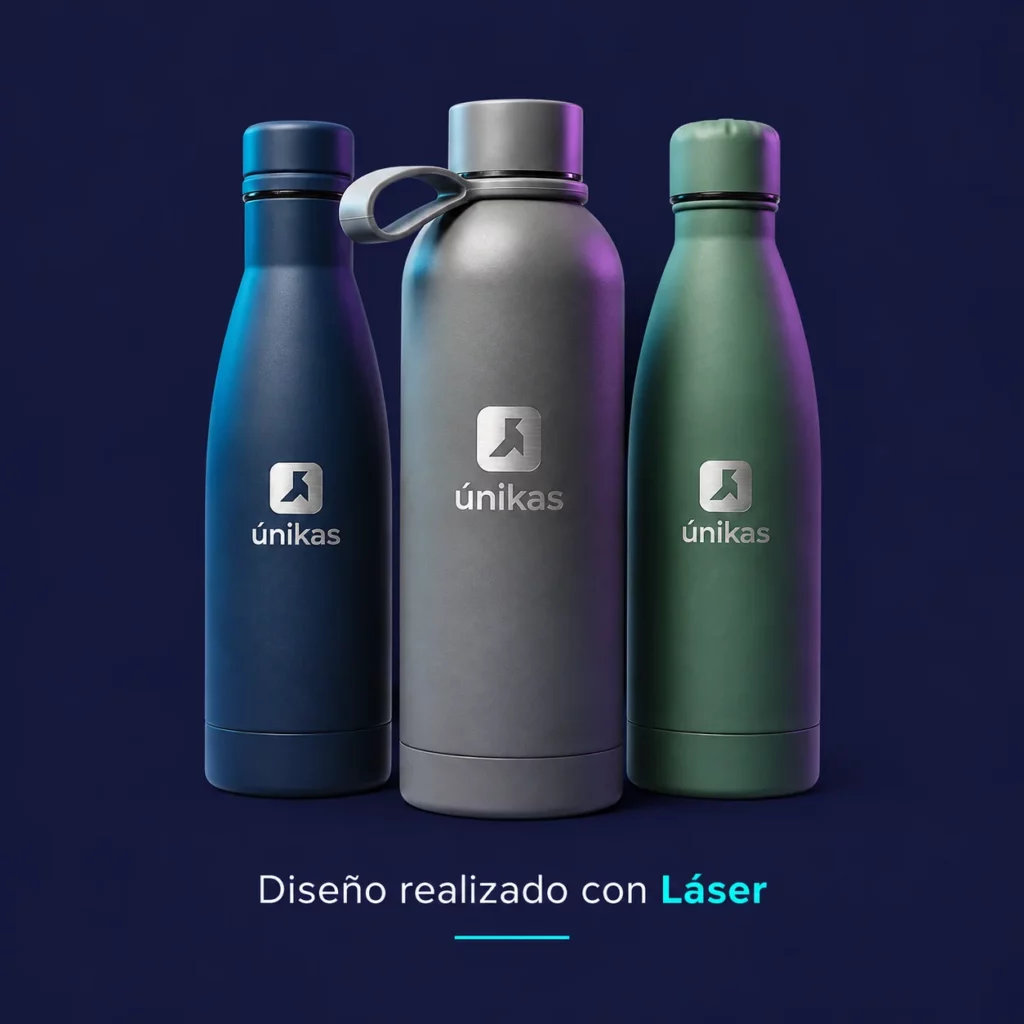 diseño realizado con láser tres bidones de diferente color